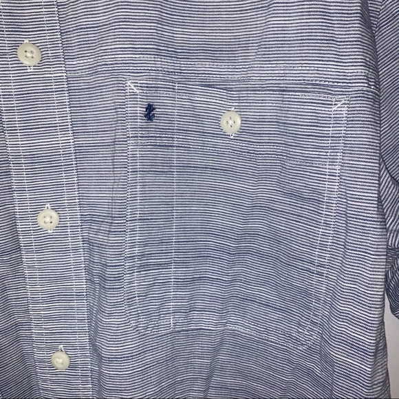 Izod Saltwater Casual Button Up Striped Shirt - Picture 4 of 7
